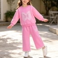 thumbnail image 5 of LvhaoGJOB Little Kids Girls Sweatshirt and Pants Outfit Set - Multi-Pocket, Fleece Lined, 5 of 8