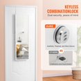 thumbnail image 3 of VEVOR Mirror Jewelry Cabinet 47.05in Lockable Wall or Door Mounted Armoire White, 3 of 11