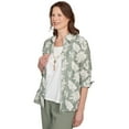 thumbnail image 3 of Alfred Dunner Womens Soutache Leaf Two In One Top With Necklace, 3 of 4