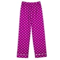 thumbnail image 4 of Annhoo Pajama Sets for Women Polka Dots Lounge Outfits Long Sleeve Lapel Button down Shirts 2 Piece Nightwear, 4 of 4