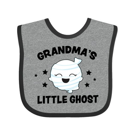 

Inktastic Cute Grandma s Little Ghost with Stars Gift Baby Girl Bib