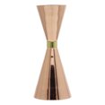 thumbnail image 1 of Dispositivo de medición de vino de acero inoxidable, vaso medidor de 100 ml con forma de cono y anillo dorado, con escala, 1 of 4