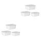 thumbnail image 2 of Recipientes de plástico transparentes Advancent para alimentario Tapa hermética blanca 3 uds Blanco 3 piezas, 2 of 6
