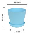 thumbnail image 2 of Pack of 12 Plastic Pots Flower Nursery Outdoor Indoor Plants for Your Room, Office, Garden Decor with Tray Opening, 2 of 5