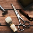 thumbnail image 2 of Striking viking beard and mustache scissors stainless steel grooming set with comb and pouch, 2 of 8