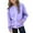 Purple, variant on Fancifize Girl's Fleece Jacket Zip Up Long Sleeve Baseball Collar Bomber Jackets Outwear Fall Winter Coat Clothes Sweatshirt with Pocket