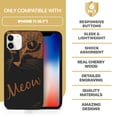 thumbnail image 7 of Case Yard Wooden Case for iPhone-11 Soft TPU Silicone cover Slim Fit Shockproof Wood Protective Phone Cover for Girls Boys Men and Women Supports Wireless Charging Meow Design, 7 of 7