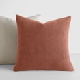 thumbnail image 2 of Noble Linens 2-Pack Cotton Slub Decor Throw Pillows Solids Terracotta & Natural, 2 of 8