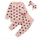 thumbnail image 1 of Gibobby Conjunto niño Conjunto Pullover Hoody Tops + Pantalones Niñas Infant Valentine Heart Baby Print Girls Outfits&Set(Rosa,0-6 Meses), 1 of 5