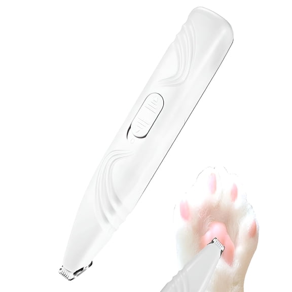 ACDANC Paw Trimmer, Cordless Electric Pet Grooming Clippers Hair Trimmer for Dogs Cats, White