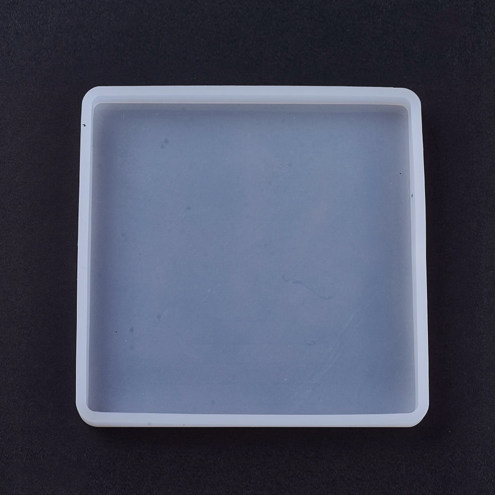 Silicone Molds Resin Casting Molds For UV Resin Epoxy Resin Jewelry Making Square White 138x138x12mm Inner Size: 128x128mm