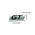 thumbnail image 3 of 3D Metal Chrome Black Logo GT Emblem Car Trunk Badge For Sticker Accessories, 3 of 6