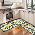 thumbnail image 3 of Kitchen Rugs Sets Of 2,Yellow Lemon Fruit Flowers White Pattern Anti Fatigue Kitchen Mat Rugs Non Slip Washable,Decorative Kitchen Floor Mats for Kitchen,Sink,Laundry,17"x47"+17"x47", 3 of 5