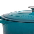 thumbnail image 2 of Olla holandesa redonda de hierro fundido esmaltado Crock-Pot Artisan de 5 cuartos, color verde azulado degradado, 2 of 5