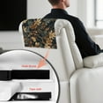 thumbnail image 6 of SCRAWLGOD Maple Leaf Print 1 Pcs Sofa Headrest Cover, PU Leather Recliner Headrest Protector, Waterproof Recliner Head Rest Cover, Easy Care Sofa Head Covers 17x27 in, 6 of 7