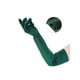 thumbnail image 3 of Guante de dedo completo de terciopelo hasta el codo para mujer INSPIRE CHIC en elegante verde oscuro, 3 of 6