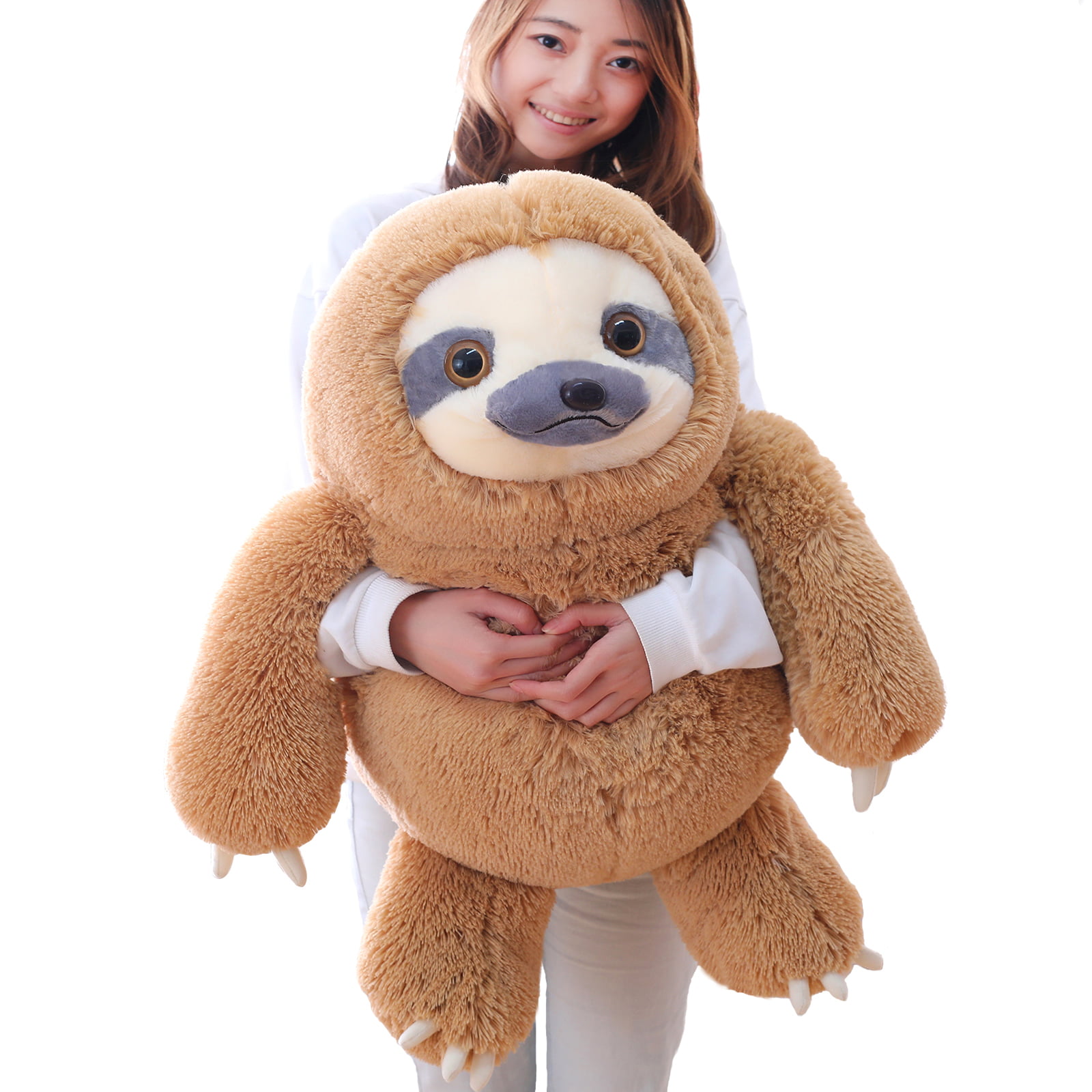White Winsterch Giant Sloth Stuffed Animal Toy Kids Plush Sloth 27.5 inches 