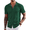 Green, variant on COOFANDY Men's Short Sleeve Knit Shirts Vintage Button Down Polo Shirt Casual Beach Tops