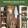 thumbnail image 6 of Uforic 39" Hall Tree with Shoe Storage, Coat Rack with Bench for Entryway Corner Narrow Adjustable Shelf, Brown, 6 of 9
