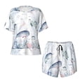 thumbnail image 4 of Picia Sea Animals Pajamas Sets for Women Soft Short-Sleeved Pjs with Lounge Shorts Two Piece Sleepwear-X-Large, 4 of 9