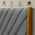 thumbnail image 3 of Acacia Astoria Upholstered Bed Frame with Headboard, Contemporary Signature High Headboard Wood Bed, 3 of 9