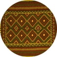 thumbnail image 1 of Ahgly Company Machine Washable Indoor Round Southwestern Yellow Country Area Rugs, 8' Round, 1 of 4