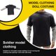 thumbnail image 5 of Ounissouiy Camiseta de manga larga, ropa de empalme antideslizante distintiva de diseño único de alto rango para ropa modelo 1/6 para hombres Muñecas y casas de muñecas Gris, 5 of 6