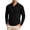Black, variant on Mens Classic Band Collar Sweatshirts Long Sleeve Thermal Casual Pullover Tops Stylish Soft Johnny Neck Comfortable Versatile Sweaters