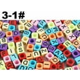 thumbnail image 6 of U8MO 250 Assorted Alphabet Letter Acrylic Cube Pony Beads 6X6mm Jewelry Kids Craft-3-5# Metallic Silver Color, 6 of 9