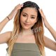 thumbnail image 4 of 5 hilos de pelo sintético trenza diadema peluca clásico grueso trenzas anchas elástico multicolor diadema mujeres aseo sombreros, marrón oscuro JAMW Sencillez, 4 of 5