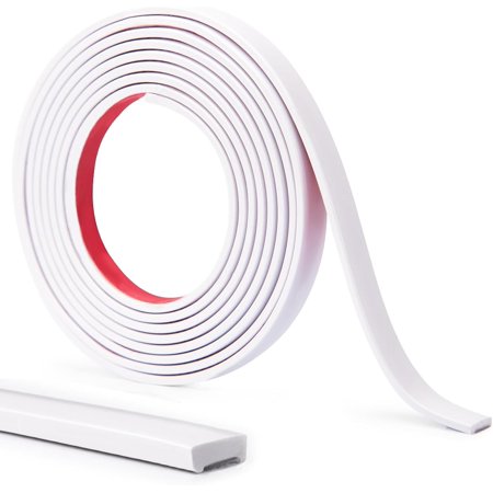 10 ft Peel and Stick Trim, Molding Trim for Walls, Edges, Borders, Backsplash Tile Edge, Flexible and Self Adhesive Trim, White