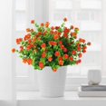 thumbnail image 2 of ZOELNIC 6 Bundles Artificial Flowers Outdoor Fake Flowers for Home Decoration, UV Resistant Faux Plastic Greenery Shrubs Plants Orange Red, 2 of 9