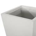 thumbnail image 4 of Afuera Living Outdoor Modern Concrete Stone Large Planter in White, 4 of 7