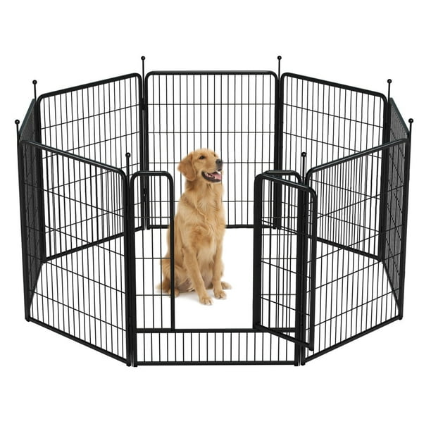 Suchown Dog Playpen 40Inch 8 Panels Heavy Duty Metal Dog Fence Exercise ...