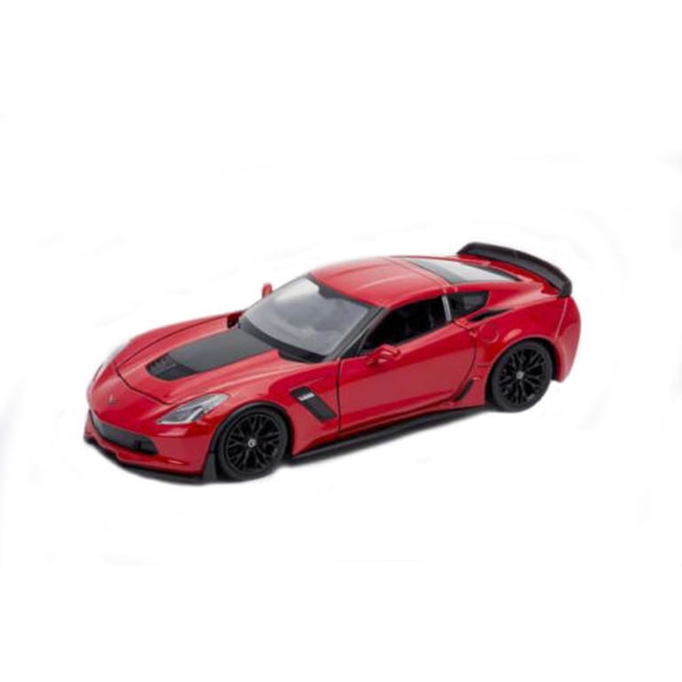 Modèle Réduit CHEVROLET Corvette Z06 2017 - Échelle 1:24 - Marque WELLY - Couleur Rouge - Neuf En Boîte