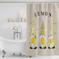 thumbnail image 2 of Shower Curtain Bathroom Set Lemon Leaf Dwarf Waterproof Fabric Shower Curtains with Grommets&Hooks, Retro Summer Pastoral Harvest Privacy Bath Curtain for Bathtub 72x72in, 2 of 9