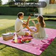 thumbnail image 4 of Valentine's Day Outdoor Rug for Patio/Deck/Porch, Non-Slip Large Area Rug 5 x 7 Ft, Flamingos Roses Love Romance Ombre Pink Indoor Outdoor Rugs Washable Area Rugs, Camping Rug Carpet Runner, 4 of 8
