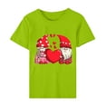 thumbnail image 4 of ICHUANYI Women's Shirts Valentine's Day Love Print T-shirt Short Sleeve Crew Neck Tops Cloth New Trending, 4 of 5