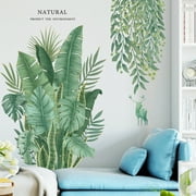 SPRING PARK Tropical Plant Banana Leaf Wall Sticker Living Room Decor Plant Mural Art DIY Home Decal
