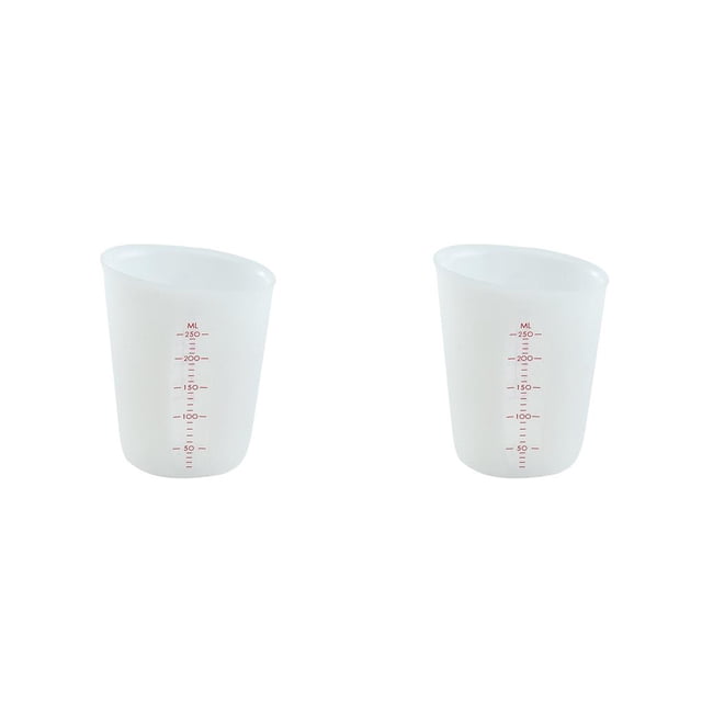 Yuarrent Taza medidora Leche Café Vaso graduado Laboratorio Cocina Silicona Recipiente medidor 250ML 2piezas Yuarrent CBP136775