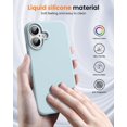 thumbnail image 3 of KOMI Designed for iPhone 16 Case,Shockproof Liquid Silicone Protective Phone Case with Soft Anti-Scratch Microfiber Lining Ultra Slim Drop Protection Phone Cover 6.1 inch Light Blue, 3 of 5