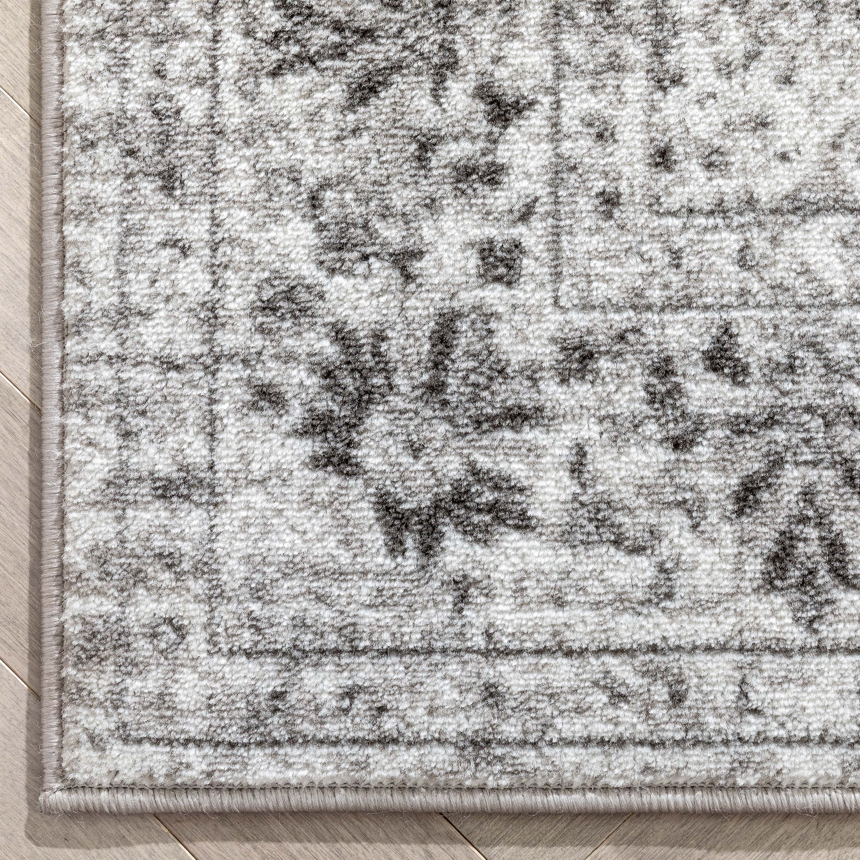 Well Woven Argos Ivory Grey | Vintage Oriental Panel | Runner Rug 2x7 (2'3" x 7'3")