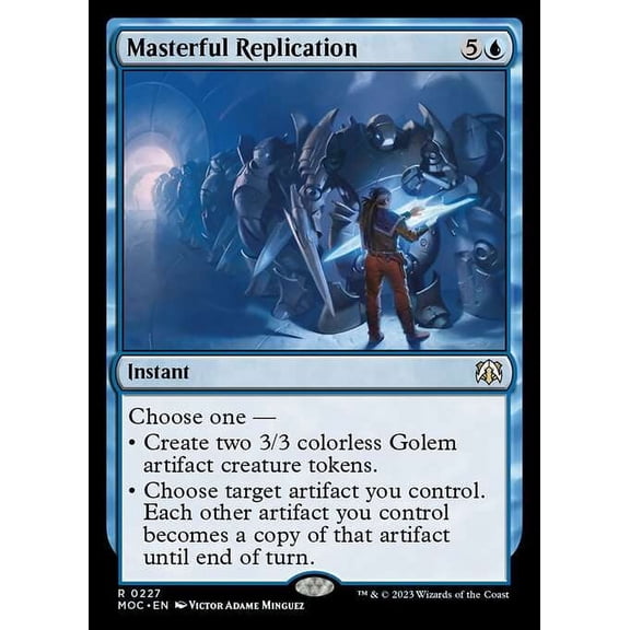 MtG March of the Machine Commander Rare Masterful Replication #227