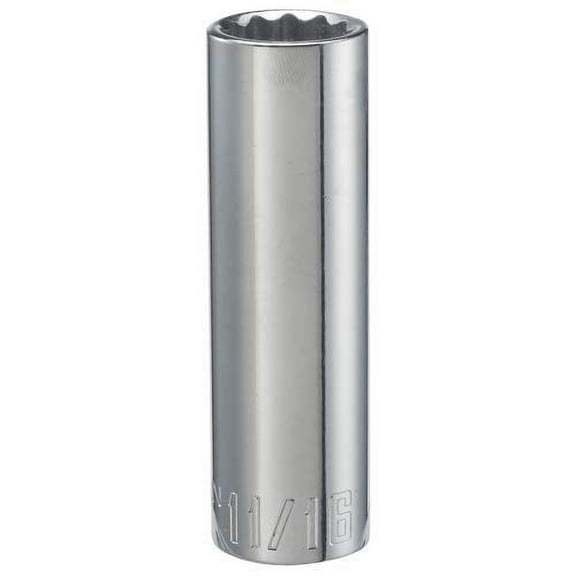 CRAFTSMAN Deep Socket, SAE, 1/2-Inch Drive, 11/16-Inch, 12-Point (CMMT47524)