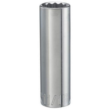 UPC: 0885911588638 | CRAFTSMAN Deep Socket SAE 1/2-Inch Drive 11/16-Inch 12-Point (CMMT47524)
