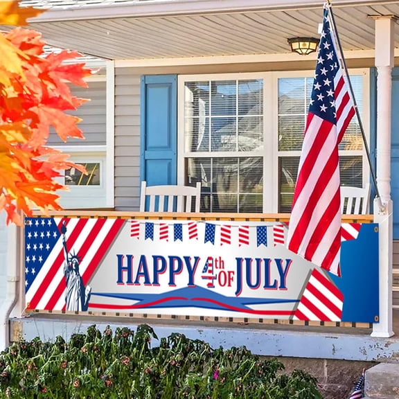 Yyuenw Memorial Day - Patriotic America Banner - 4th of July Decorations Outdoor National Independence Day Yard Sign Party Supplies Patriotic Hanging Decor - Decorations and Supplies for Home Party