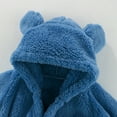 thumbnail image 4 of Ccpelsie Newborn Baby Snowsuit Bear Onesie Footie Romper Winter Thick Fleece Jumpsuit Infant Coat for Girls Boys(Blue,9-12 Months), 4 of 6