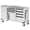 White(Stainless Steel Top), variant on WORKPRO 52" x 20" 1000 lbs Capacity Rolling Tool Chest with Rubberwood Countertop and Locking System, Heavy Duty Tool Storage Cabinet for Garage, Warehouse and Workshop, 5-Drawer & 1-Door, Black