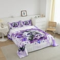 thumbnail image 3 of 3D Horse Queen Bedding Sets Farmhouse Animal Comforter Set,Boho Mandala Down Comforter Purple Watercolor Bedding Comforter Sets,Oil Painting Aesthetic Duvet Insert, 3 of 7