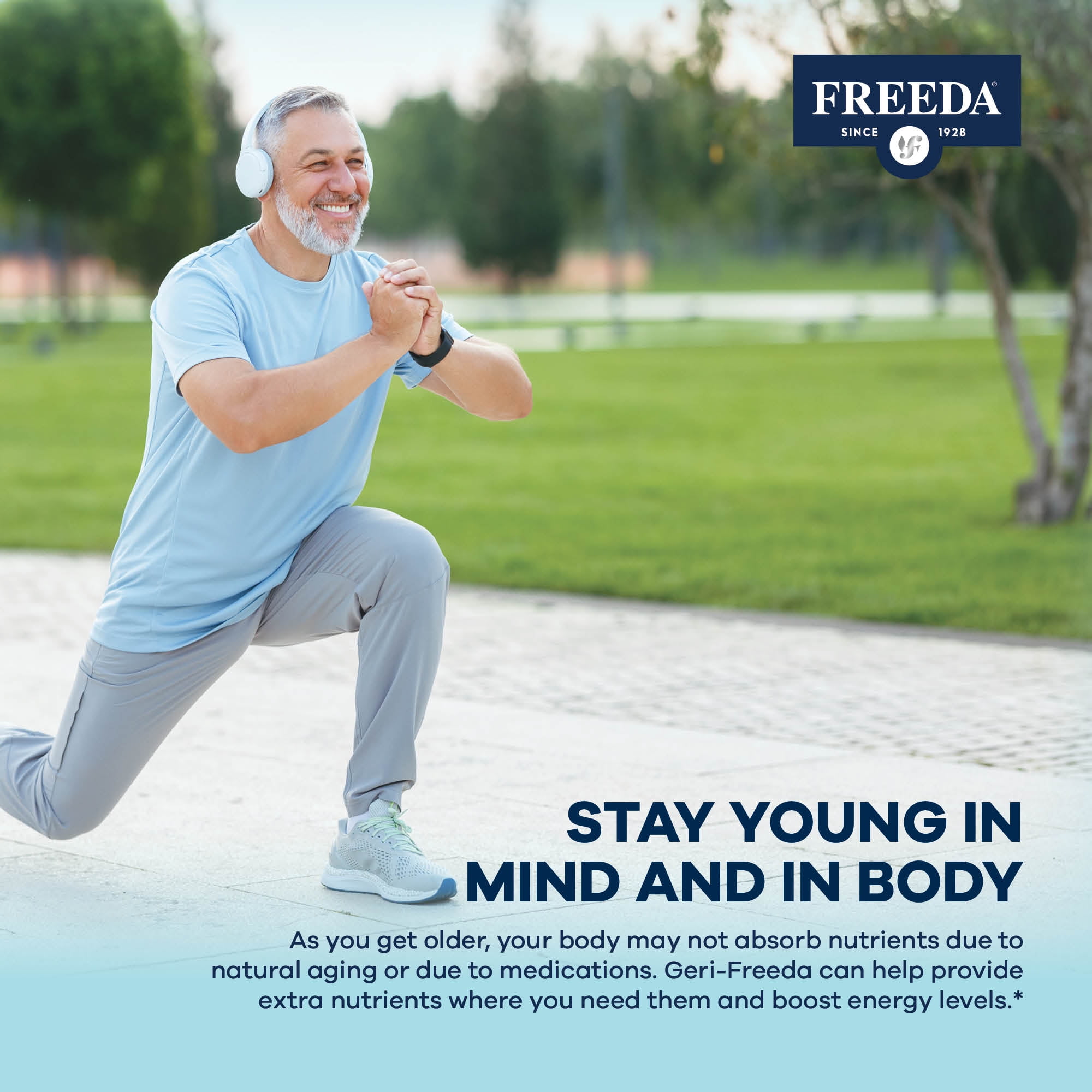 Freeda Senior Multivitamin – One Daily Vitamin for Adults 55+ | Energy & Immune Support | Vegan, Kosher, Gluten Free | 100 Tablets